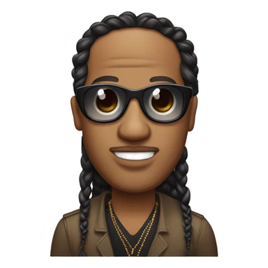 Stevie wonder with braids and a receding hairline  sticker