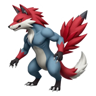 Zoroark-Zangoose-Zeraora-Fakémon-hybrid-creature (full body)  sticker