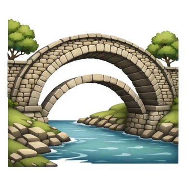 arched bridge sticker