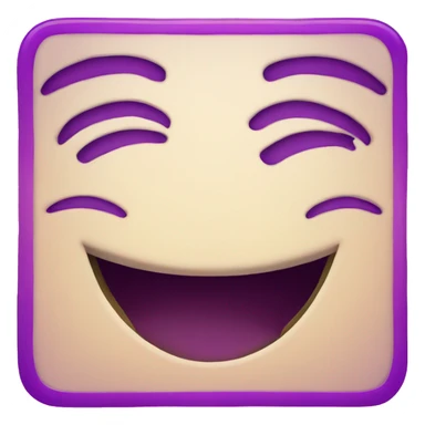 purple square smiling with the corners cut off sticker