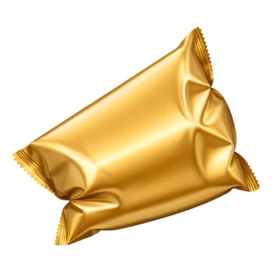 wrapped snack, realistic illustration, shiny wrapper, appetizing sticker