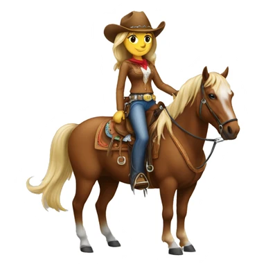 cowgirl on horse sticker