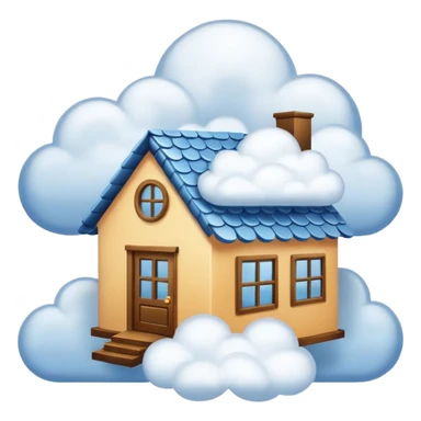 house made of clouds material  sticker