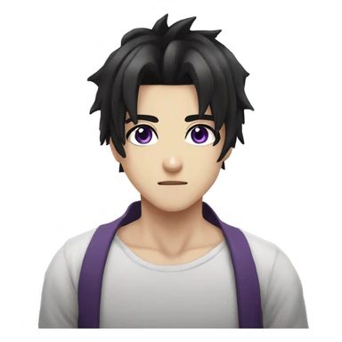 Gojo purple eyes Anime black_hair sticker