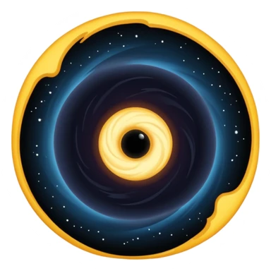 black hole with event horizon sticker