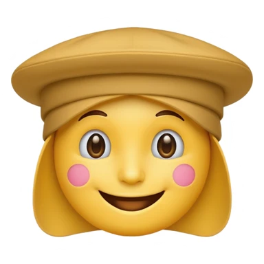 Şapkalı gülen yüzlü emoji sticker