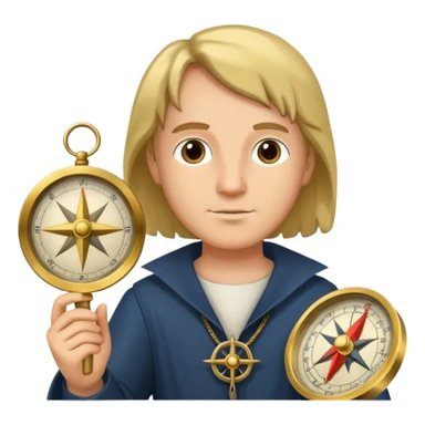 Columbus with compas sticker