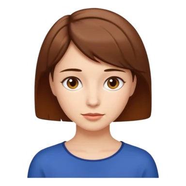 frau braune kurze haare sticker