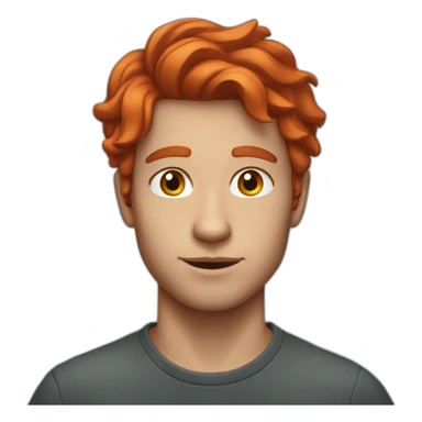 23 years old man with red hair sticker