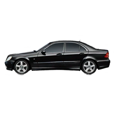 Black Mercedes w203 sticker