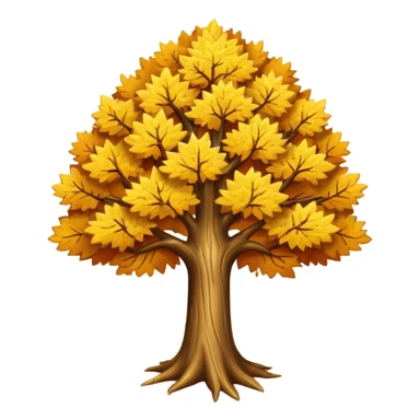 Golden tree sticker