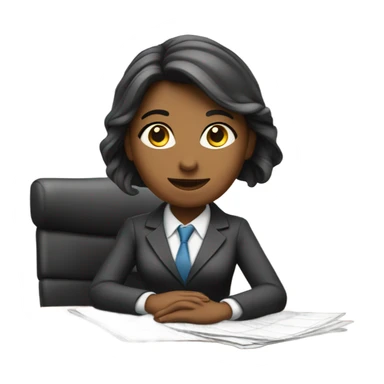 Female banker sticker