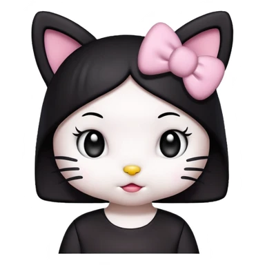 Hello Kitty Kuromi sticker