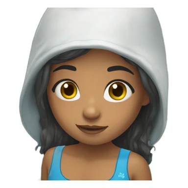 Girl in the pool sticker