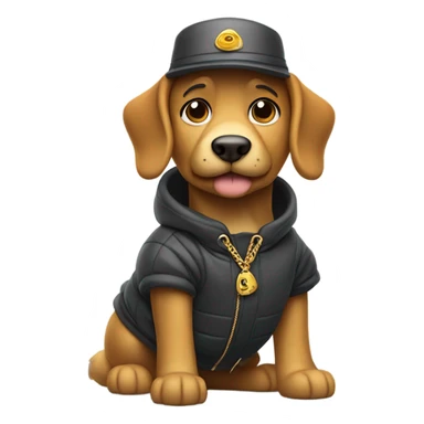 dog looking like a roadman sticker