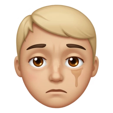 sad emoji with bruise under eye
no i would like skmilar to smiling face holding up tearsnot tears just bruise sticker