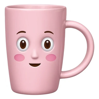Can u create a cute and aesthetic pastel pink tall coffee mug to add to my caption sticker