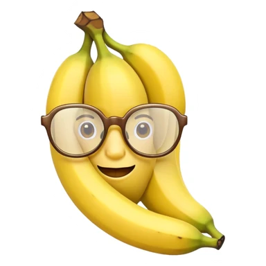 banana with glasses one half banana only sticker