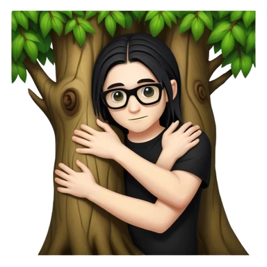 Skrillex hugging a tree sticker