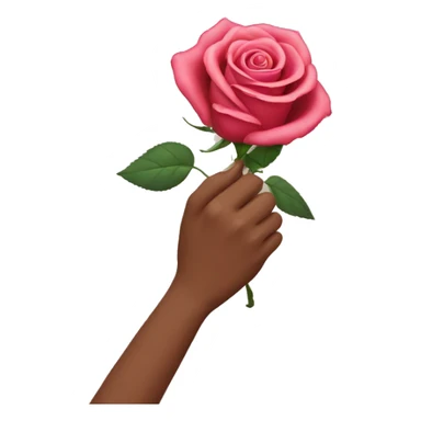 To love a rose with one's hand sticker
