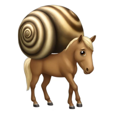 un escargot on a horse sticker