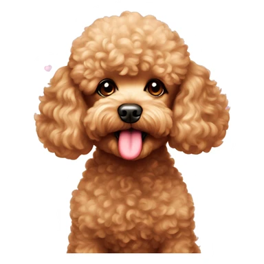 Toy poodle blowing kisses sticker