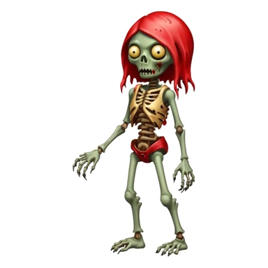 Red Shelly Teardrop Zombie-Machine-hybrid (full body) sticker