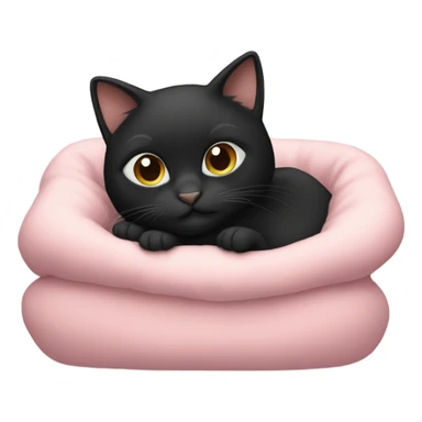 Cozy girl black cat sticker