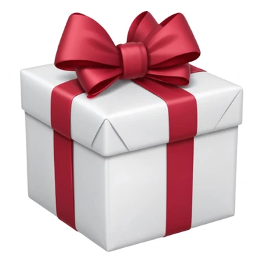 christmas gift with white color and cranberry bow sticker