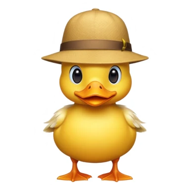 Duck wearing a hat sticker