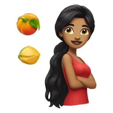 Salsa girl with black Hair sticker