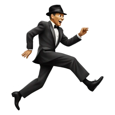 Frank Sinatra skipping away sticker