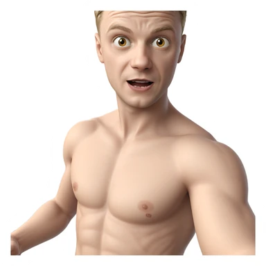 curious boy with open mouth sticker