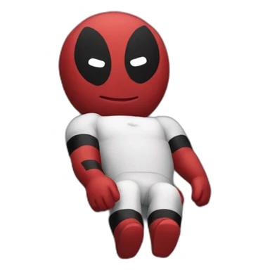 dead pool lying down sticker