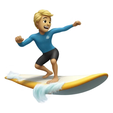 surf on the water sticker