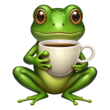 Frog with espresso  sticker