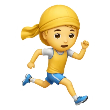 Shying emoji runing his head sticker