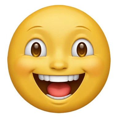 A laughing face emoji sticker
