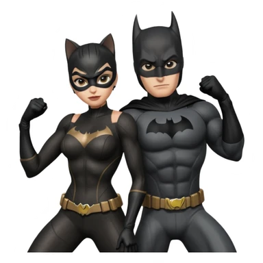 Catwomen and batman sticker