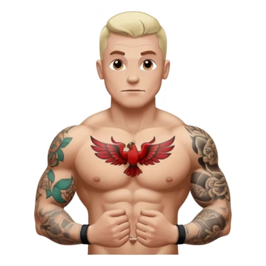 tattoo man, white skintone, more highlight the tattoo, body builder, tatto on fully chest, more tattoos on the body, more visible tattoo, big tattoos. sticker