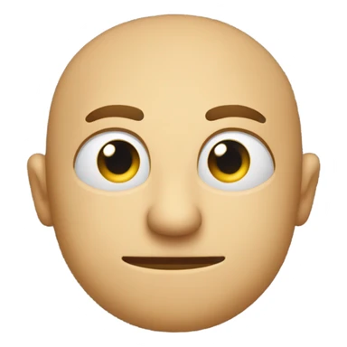 Face looking to the right with one eye looking straight sticker