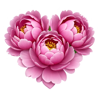 A heart of peonies sticker
