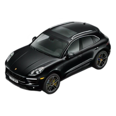 black porsche macan turbo sticker