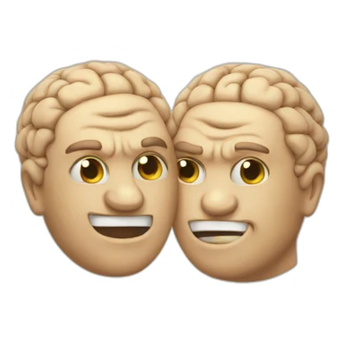 two-brains-fight sticker