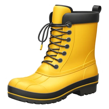 yellow waterproof boots sticker