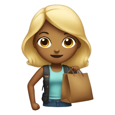 Girl with a bag sticker