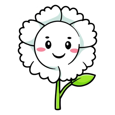 cheerful happy flower with a smiling face sticker