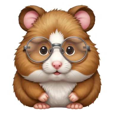 HAMSTER WITH GLASSES sticker