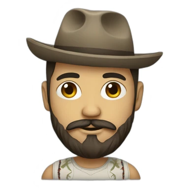hipster mexican with beard sticker