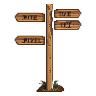 wooden signpost at crossroads sticker